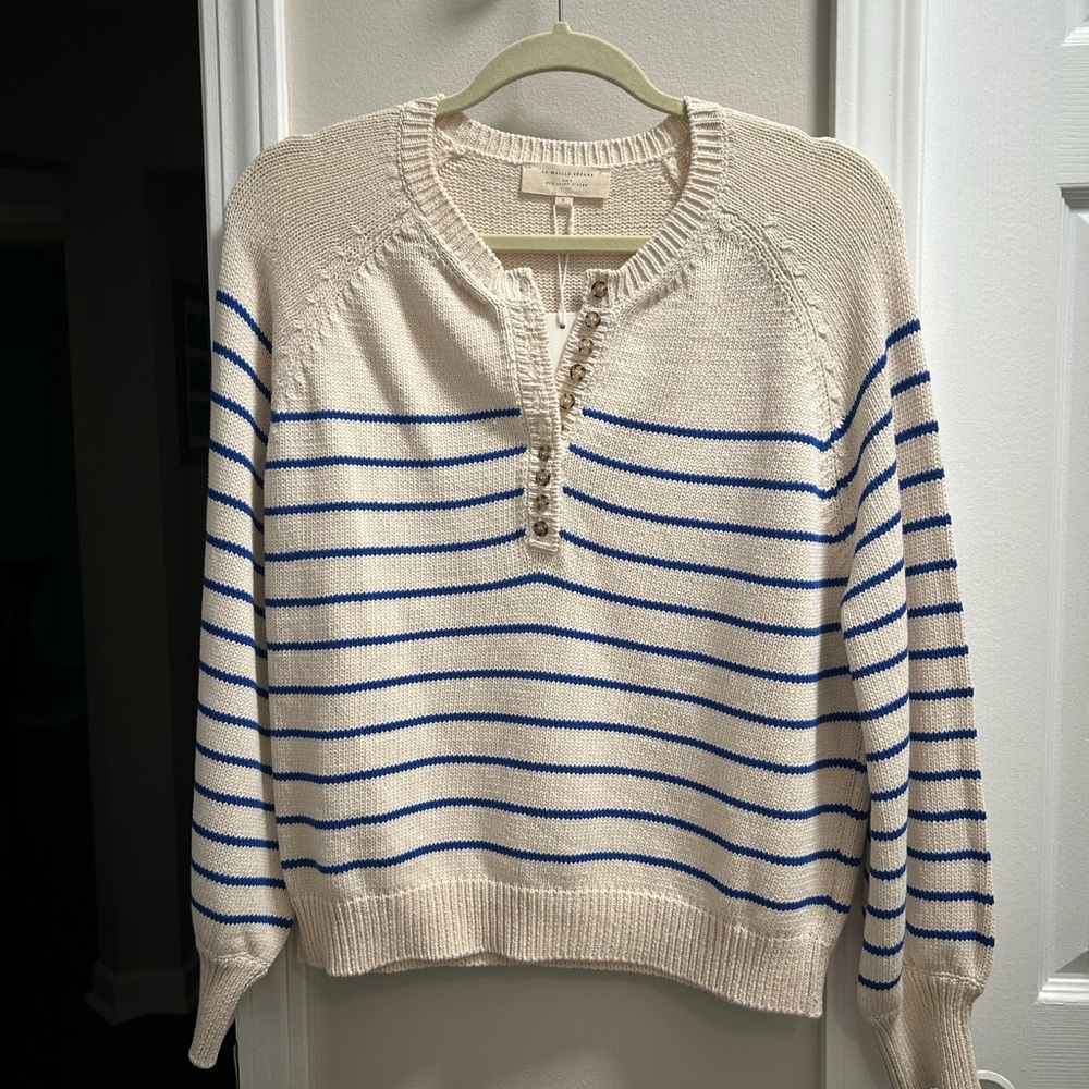 RARE Light Blue Stripe Sezane Leontine